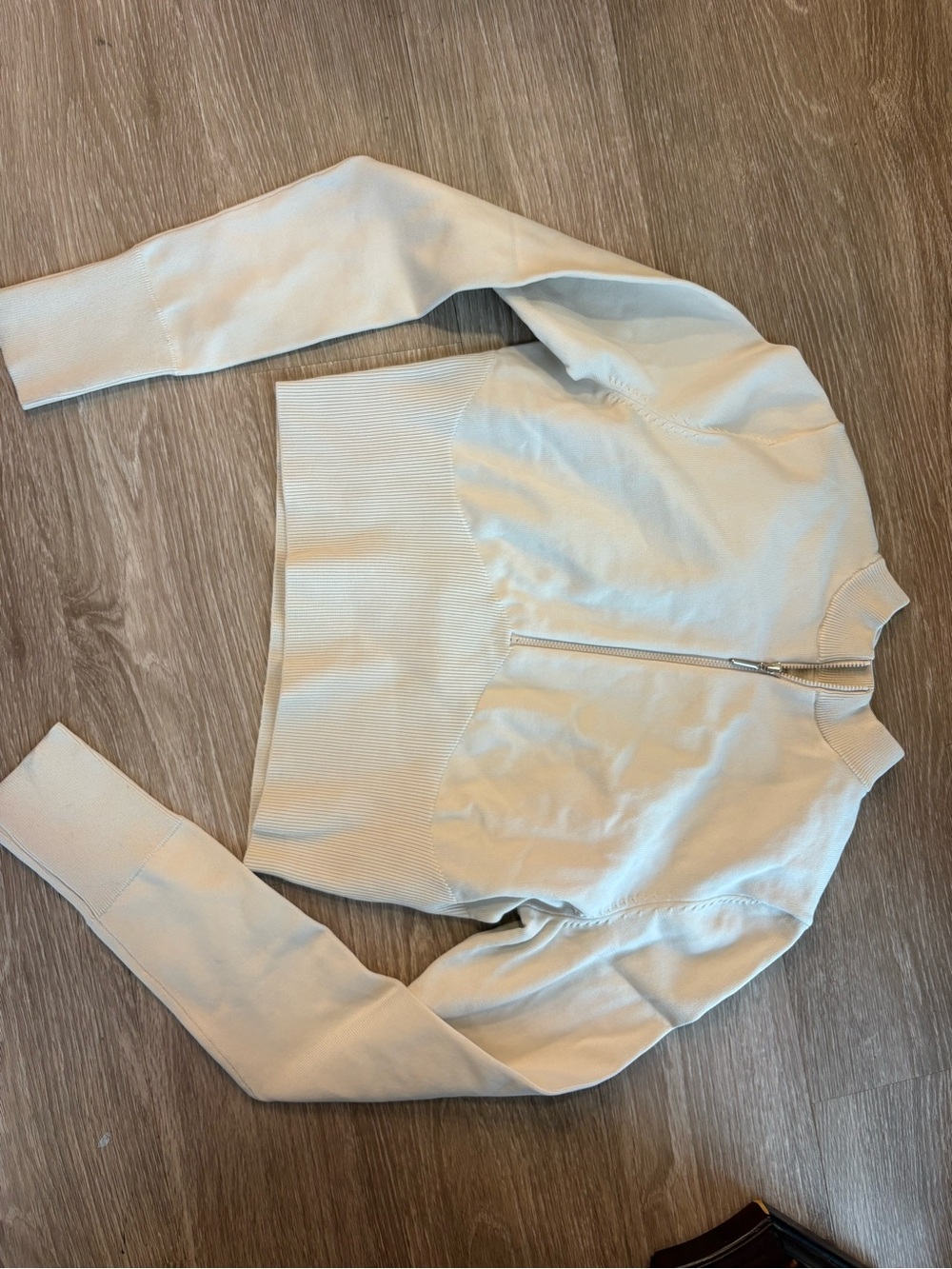 Nike Women's Cream Full-Zip Bomber Jacket